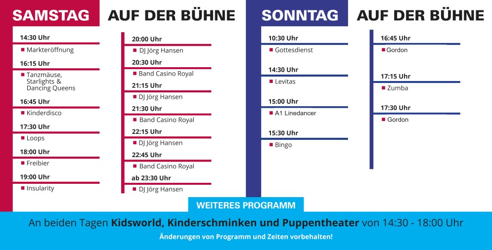 Programm Herbstmarkt 2025